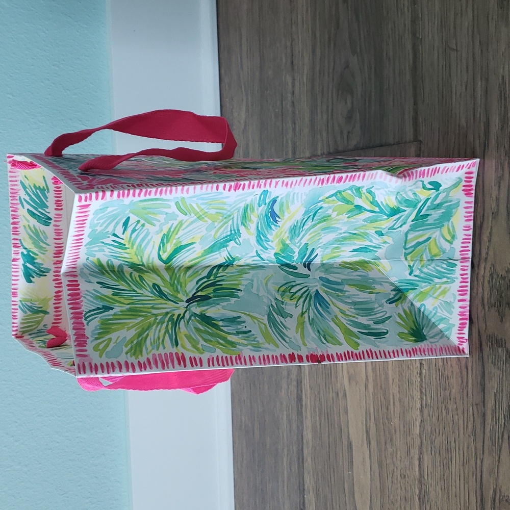Lilly Pulitzer Pink and Green Gift Bag - Picture 4 of 6